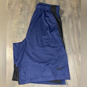 Nike Royal Blue and Black Sports Shorts